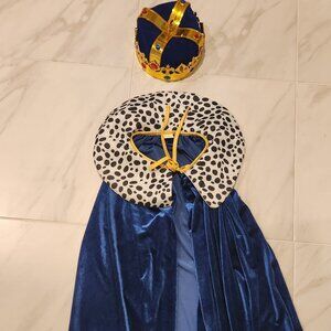 King Robe Crown Costume Set Halloween Robe Costume Dress up